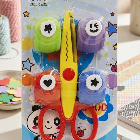 Kids DIY Creative Craft Punch and Pattern Scissors Set