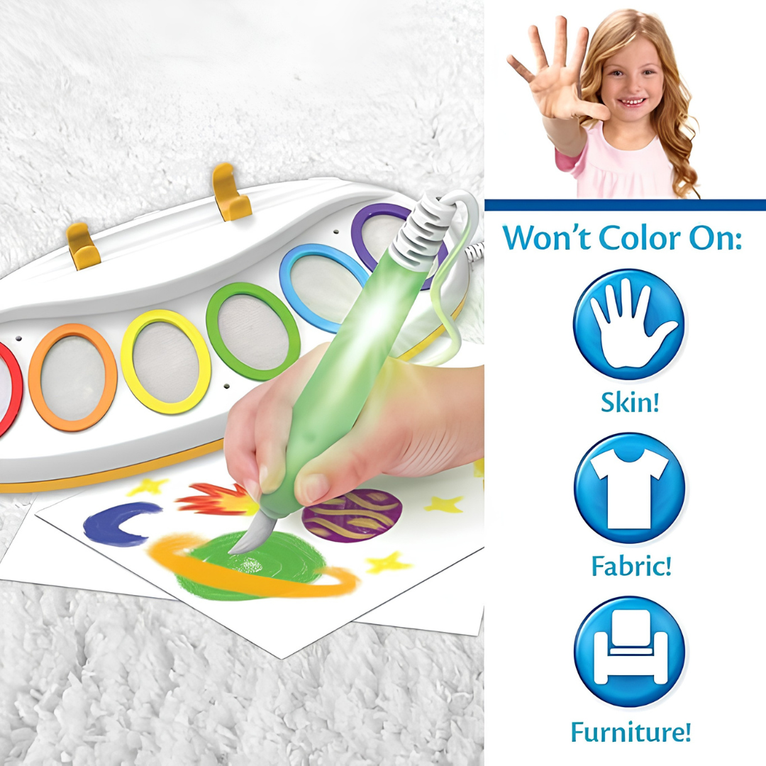 Magic brush will not color on skin,fabric,furniture
