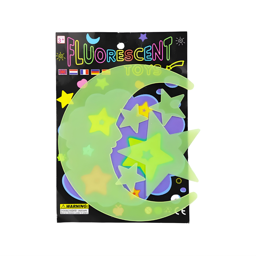 🌟 Glow in the Dark Fluorescent Night Wall Stickers (Multicolor) 🌙✨