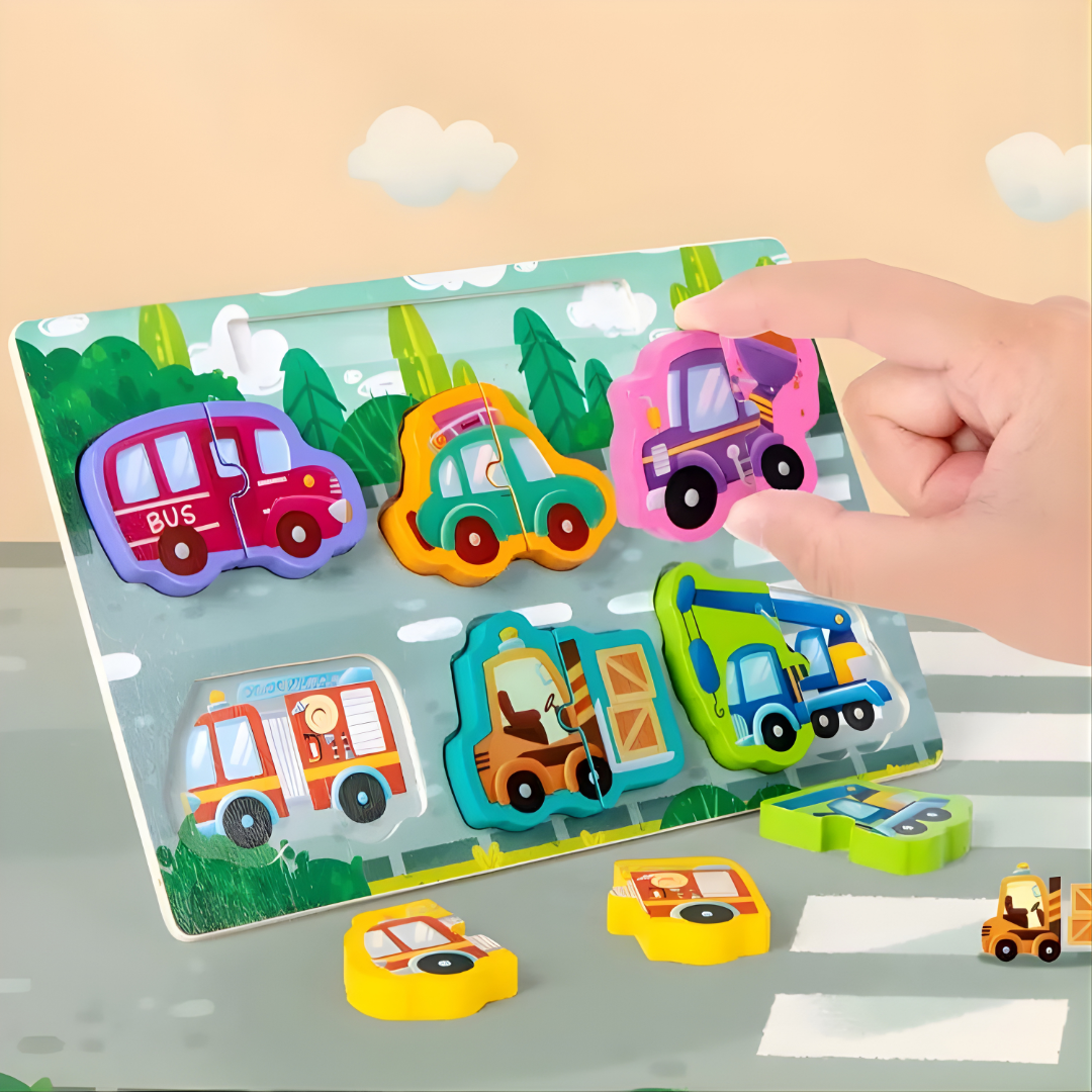 🧩✨ My First Chunky Puzzle Set – 2 Piece Puzzle with Board for Toddlers ✨🧩 With Random Design