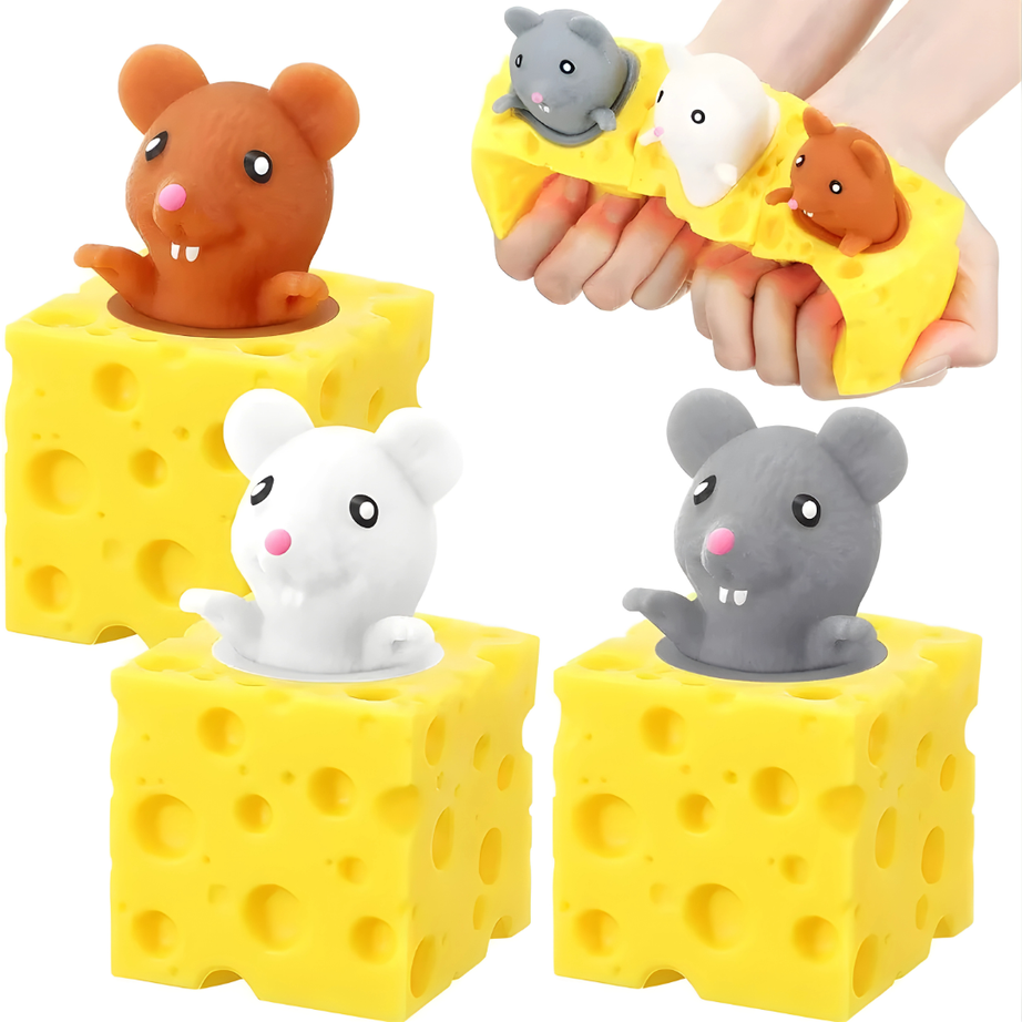 🧀🐭 Cheese Squeeze Pop-Up Rat – Funny Surprise Toy! 🐭🧀