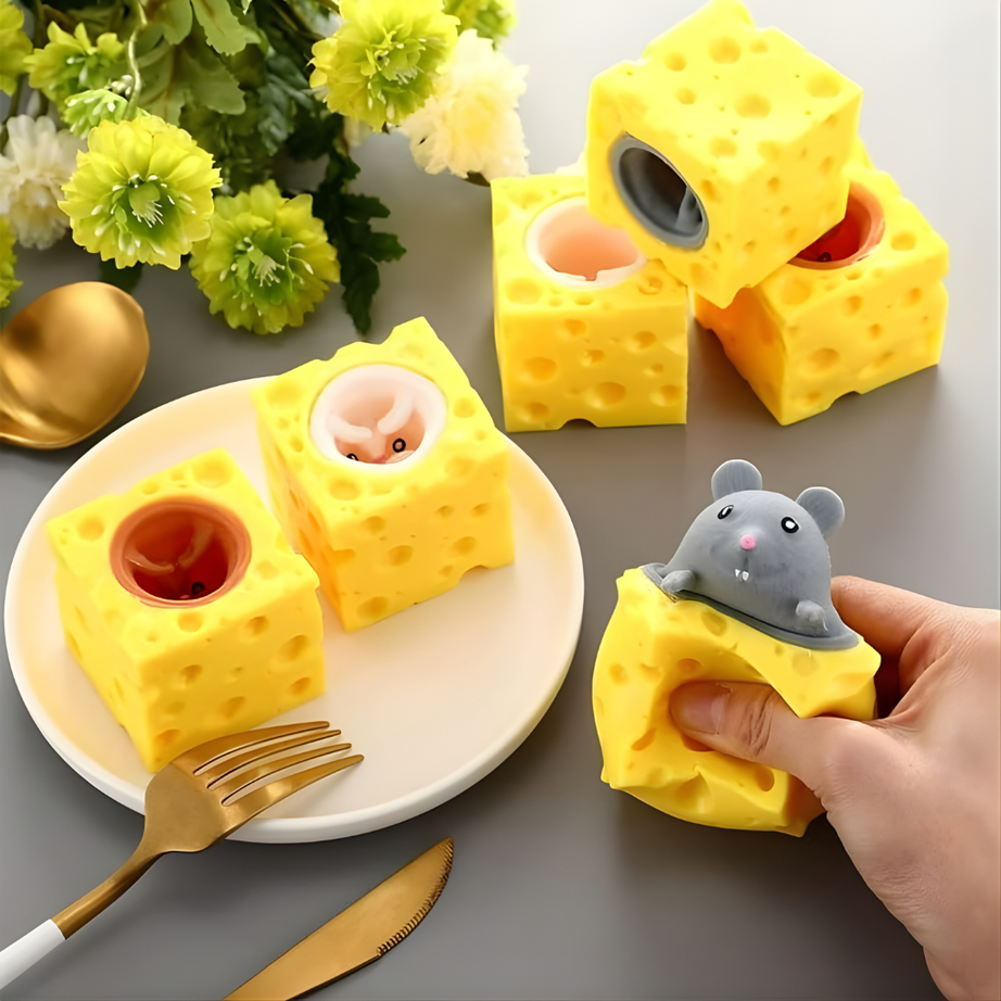 🧀🐭 Cheese Squeeze Pop-Up Rat – Funny Surprise Toy! 🐭🧀