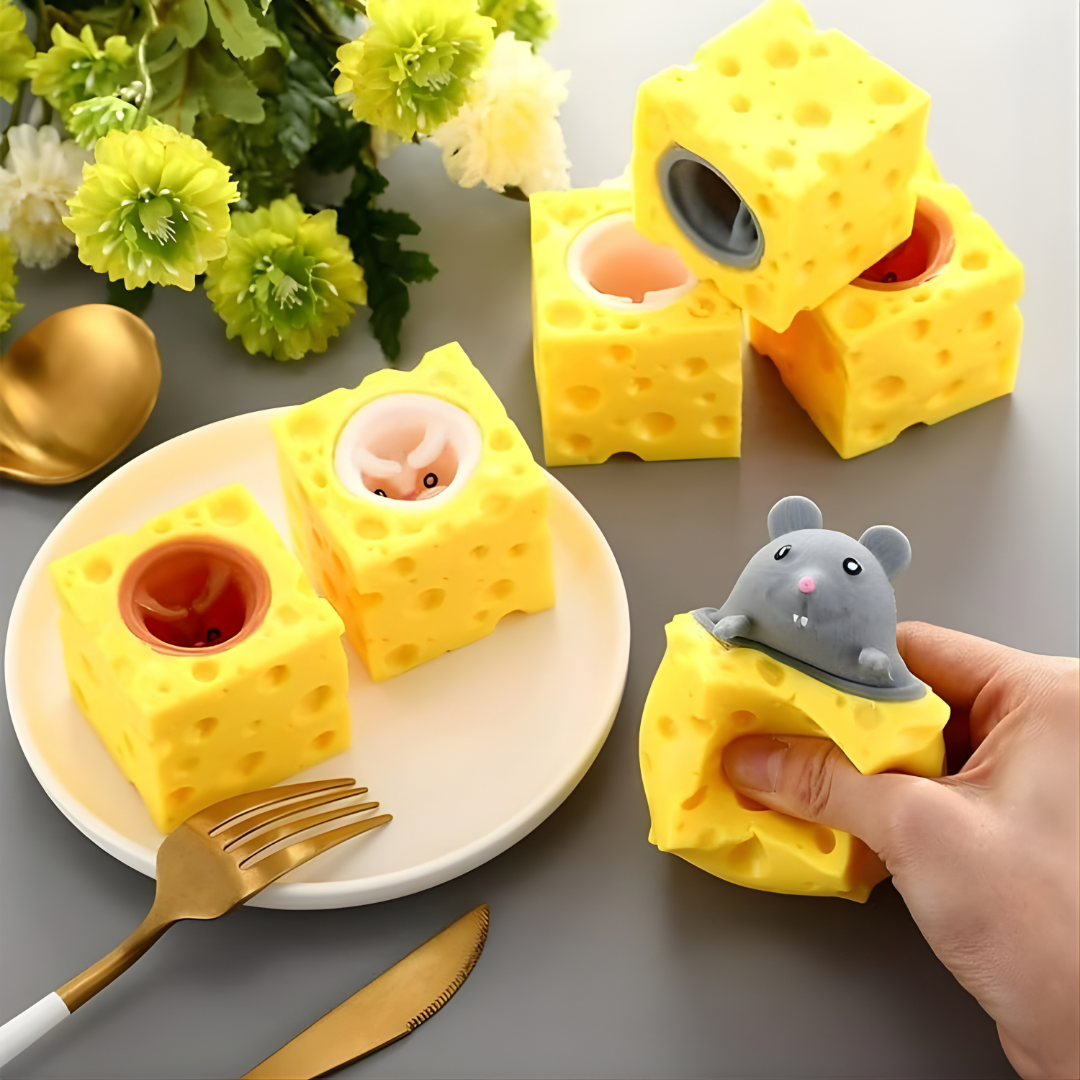 🧀🐭 Cheese Squeeze Pop-Up Rat – Funny Surprise Toy! 🐭🧀
