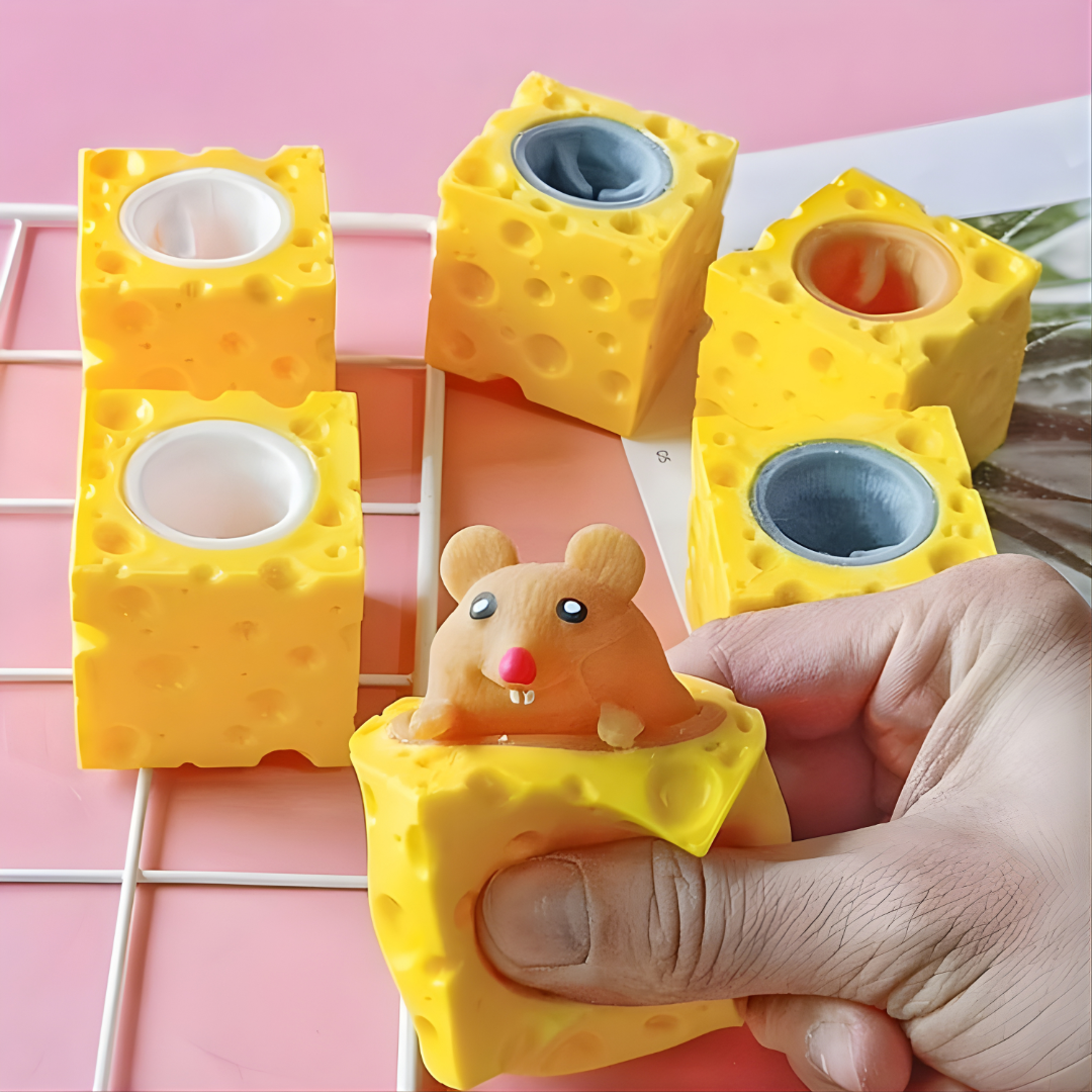 🧀🐭 Cheese Squeeze Pop-Up Rat – Funny Surprise Toy! 🐭🧀