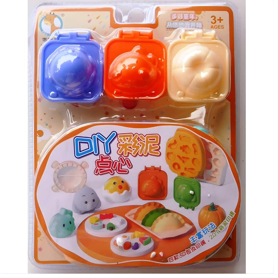 🍪 DIY Snack Play Dough Set – Creative Food-Themed Modeling Clay Kit for Kids 🍩With Random Colors