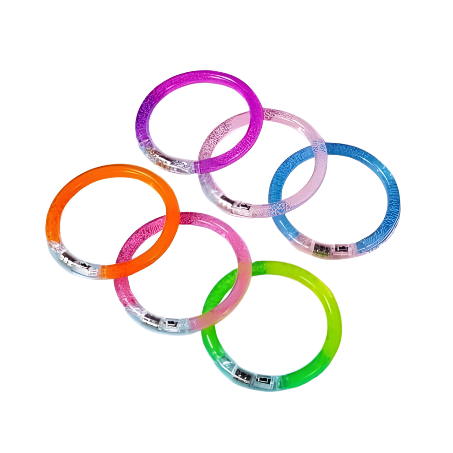 Glow in the Dark LED Bracelets – Luminous Party Bands for Kids & Adults ✨💡🌙 With Random Colors