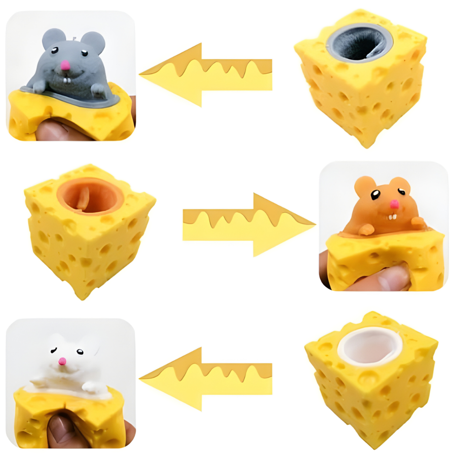 🧀🐭 Cheese Squeeze Pop-Up Rat – Funny Surprise Toy! 🐭🧀