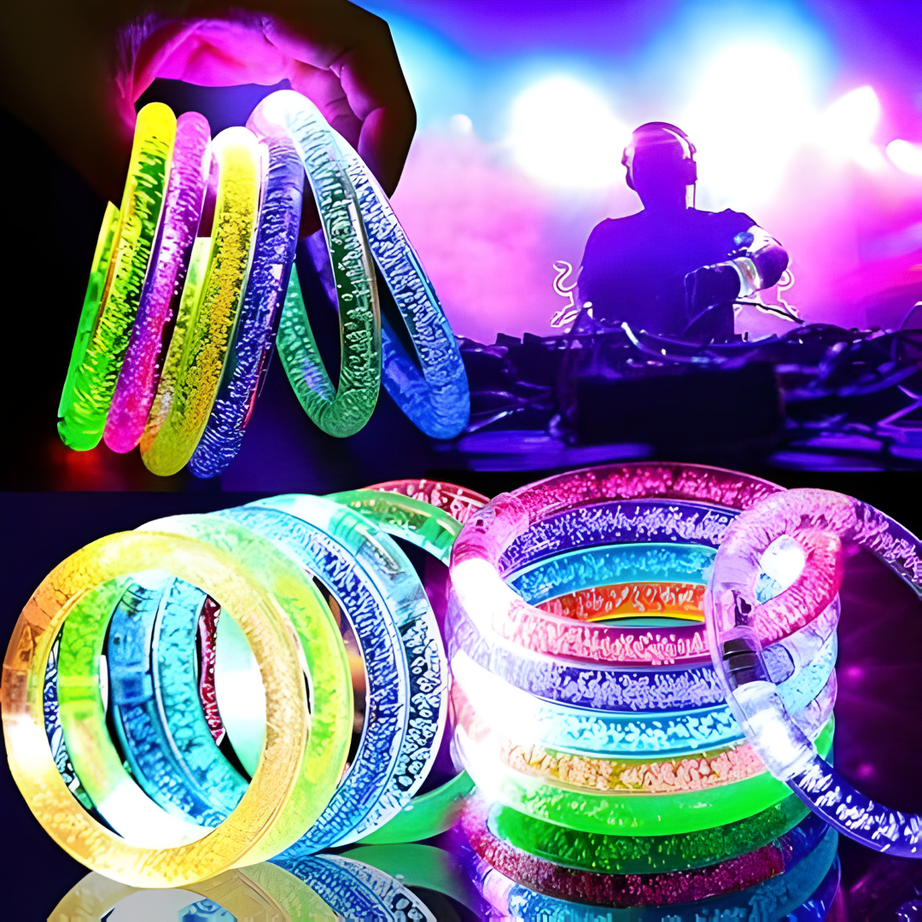 Glow in the Dark LED Bracelets – Luminous Party Bands for Kids & Adults ✨💡🌙 With Random Colors