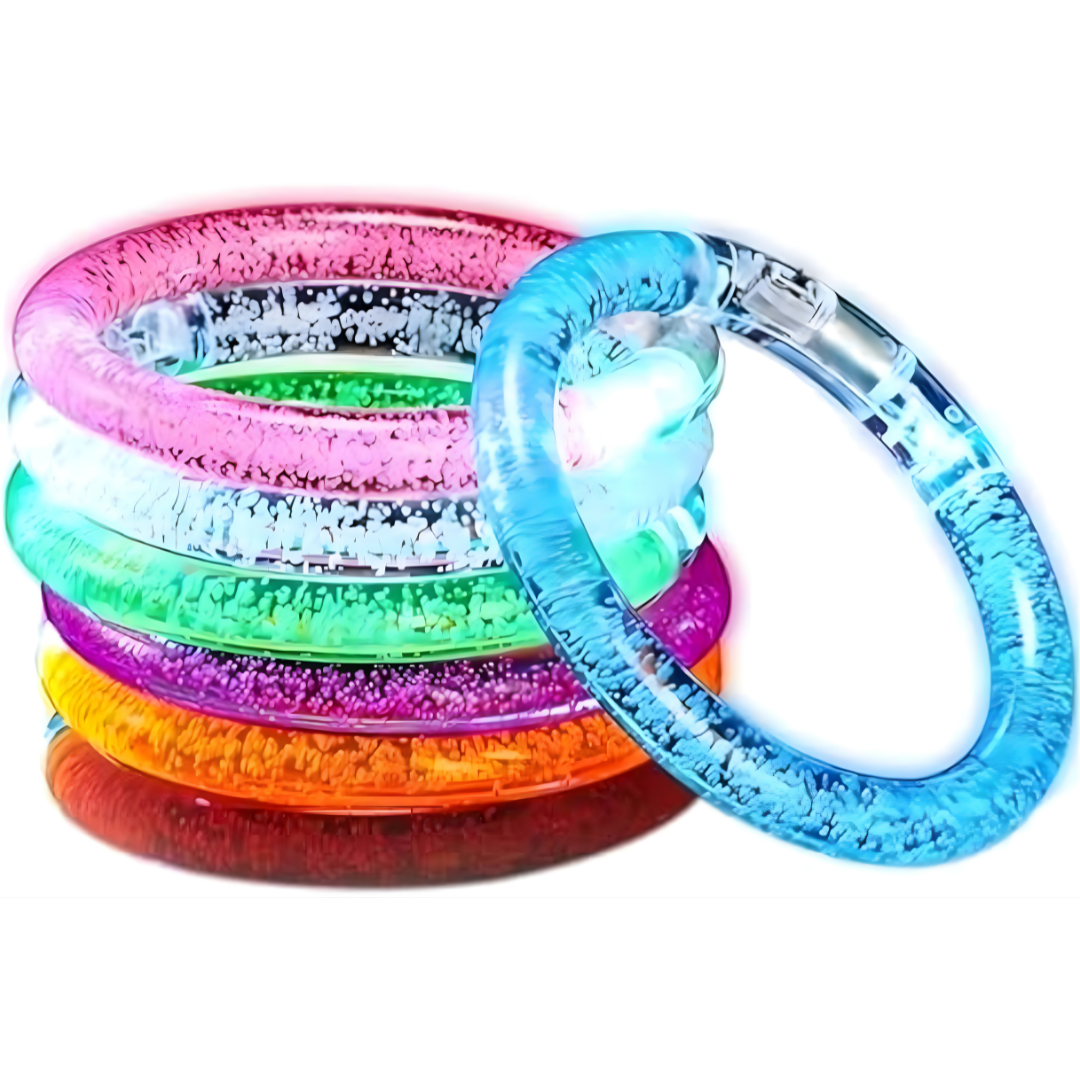 Glow in the Dark LED Bracelets – Luminous Party Bands for Kids & Adults ✨💡🌙 With Random Colors