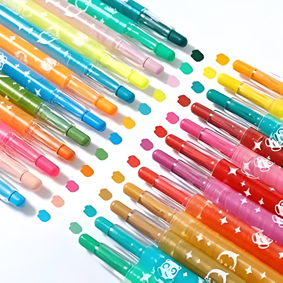 Different Themed Rollable Crayons Set – Cute & Mess-Free Coloring Fun 💖