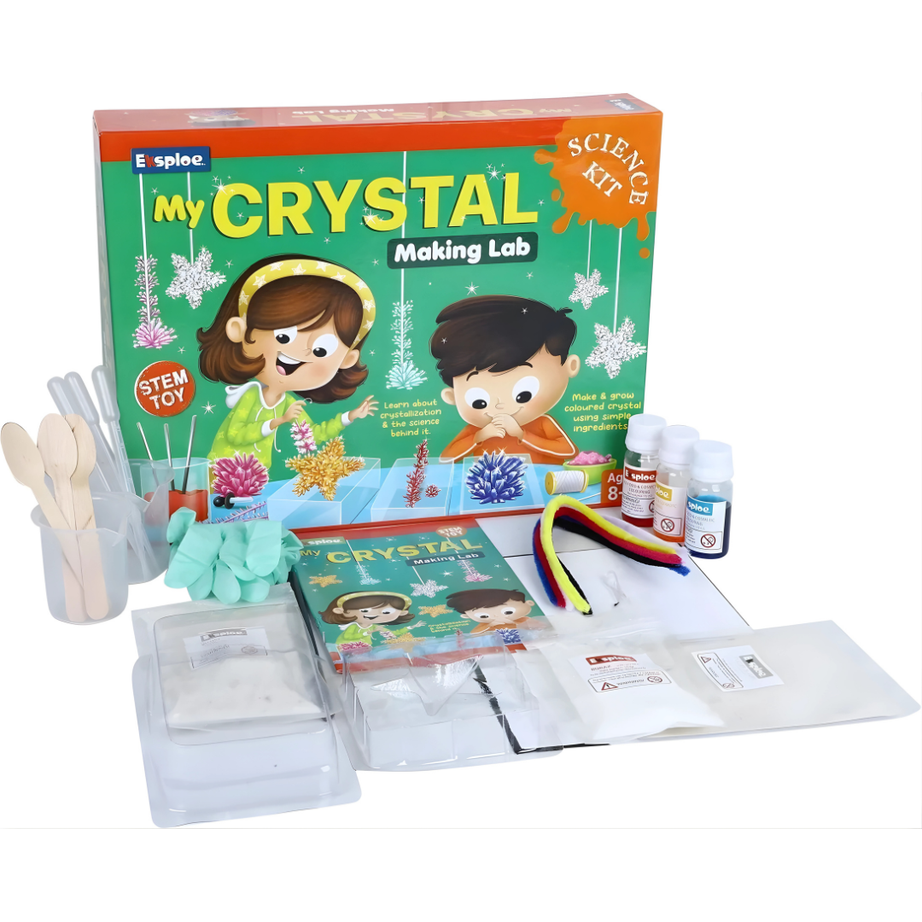 🔬 Crystal Making Lab – DIY STEM Science Experiment Kit 💎