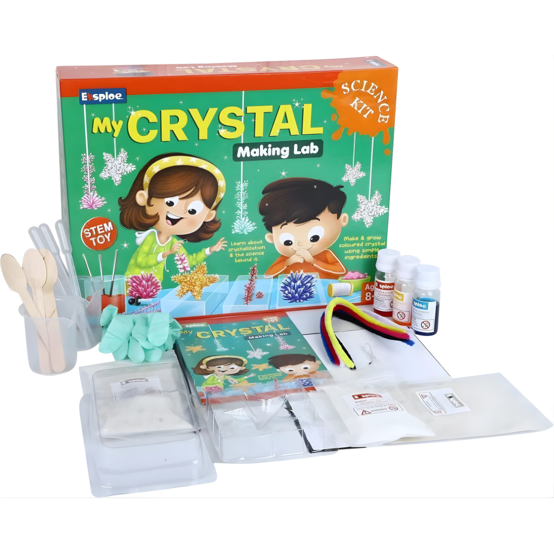 🔬 Crystal Making Lab – DIY STEM Science Experiment Kit 💎