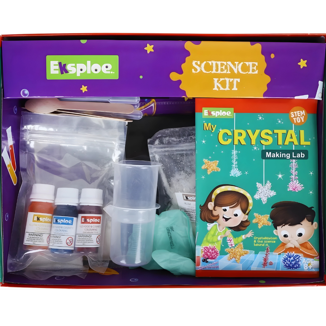 🔬 Crystal Making Lab – DIY STEM Science Experiment Kit 💎
