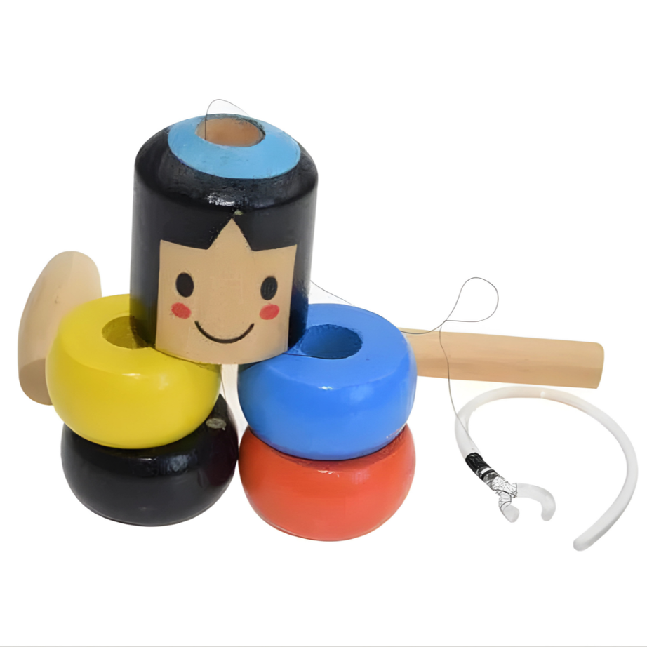 🪵 Unbreakable Immortal Wooden Man – Magic Balancing Toy for Kids
