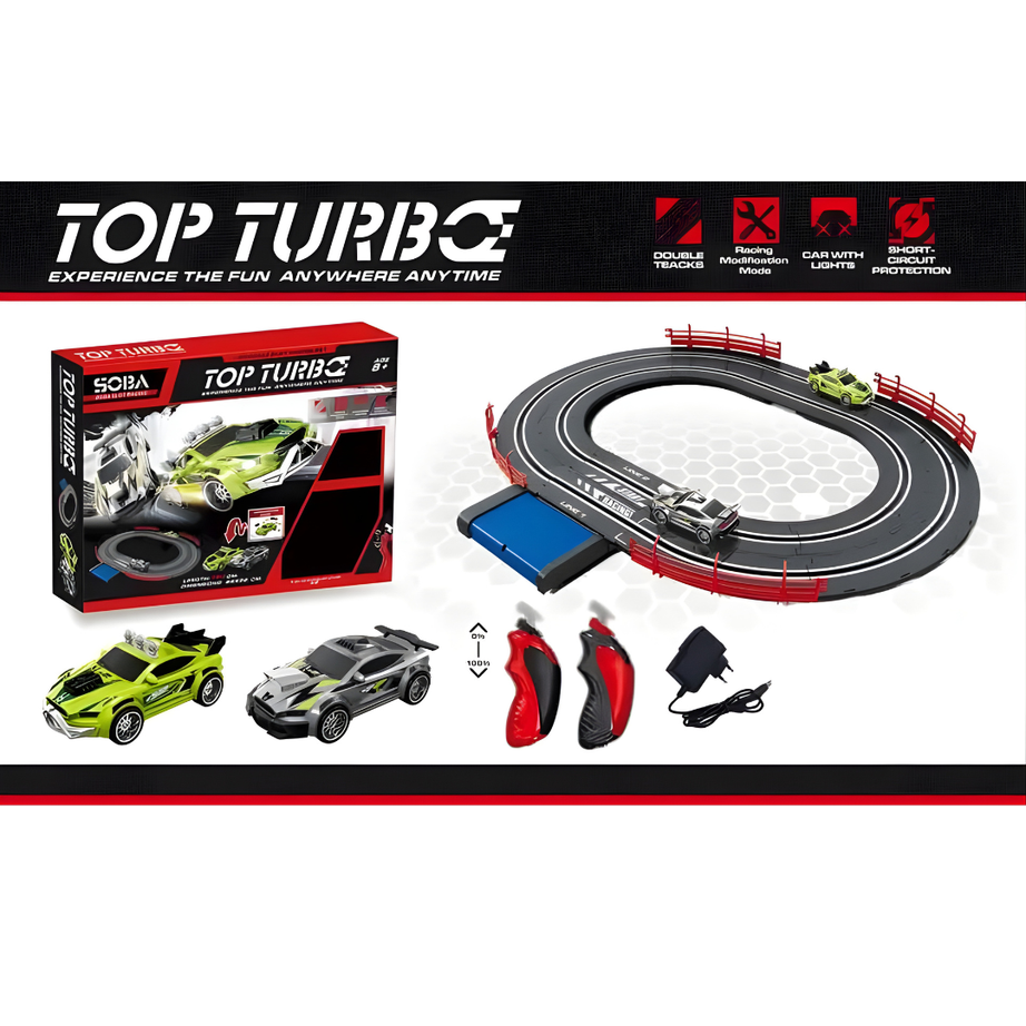 🏎️ Electric Racing Track Set – Dual Slot Car Racing Fun for Kids ⚡