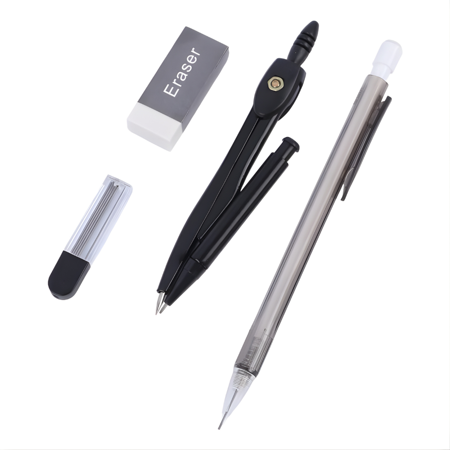📐 Ultimate 8-Piece Professional Geometry Set for Students ✏️