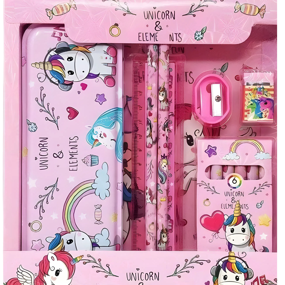 🦄✨ Pencil Box Stationary Kit – Random Colors Surprise Set ✨🦄