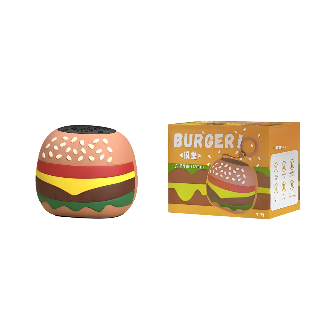 🍔🔊 Burger Beats Speaker – Fun Sound, Tasty Style! 🎶