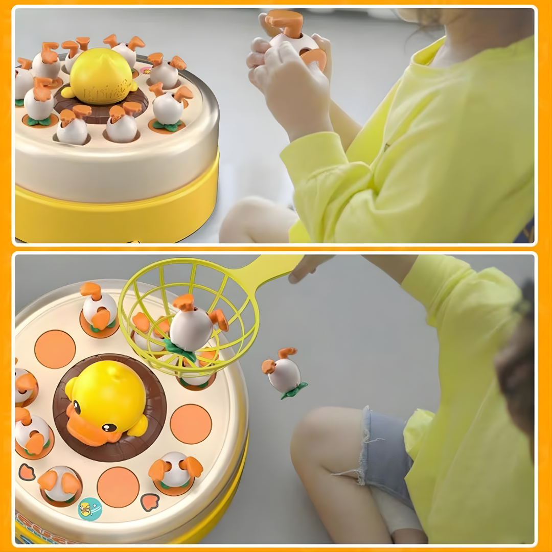 B.Duck Bounce & Catch Board Game – Fun Duck Toss Skill Game for Kids 🦆🎯