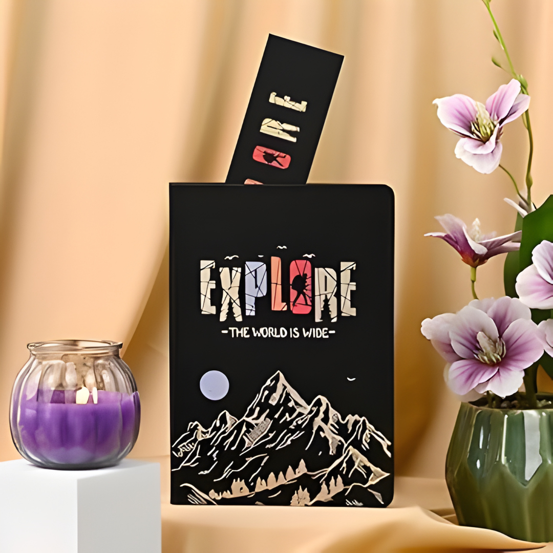 📔✨ Premium Notebook Gift Set – Elegant Hardcover Journal with Bookmark & Matching Box