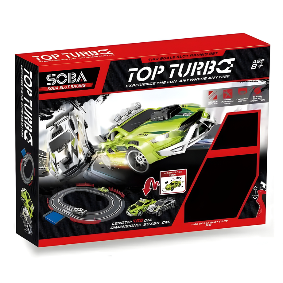 🏎️ Electric Racing Track Set – Dual Slot Car Racing Fun for Kids ⚡