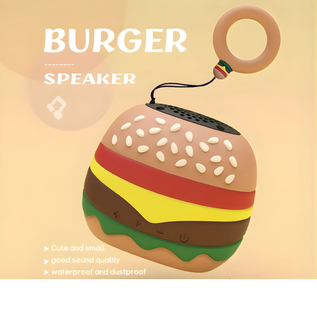 🍔🔊 Burger Beats Speaker – Fun Sound, Tasty Style! 🎶