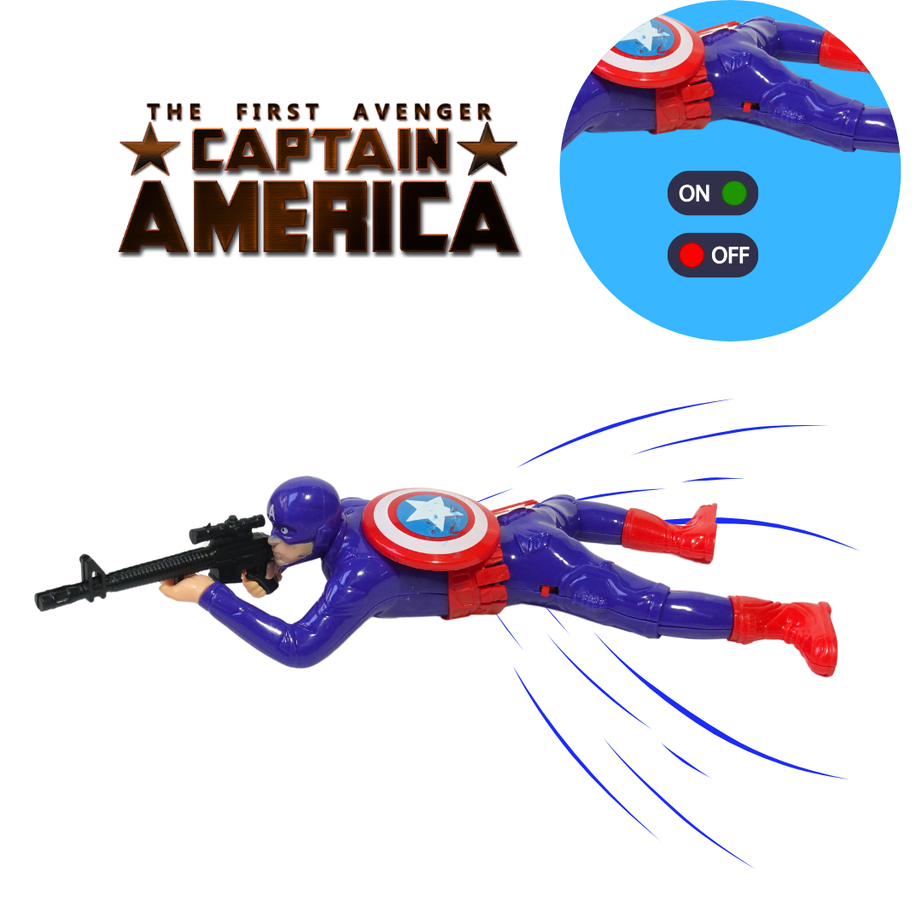 Kidsbestie-Crawling Captain America Toy for Kids