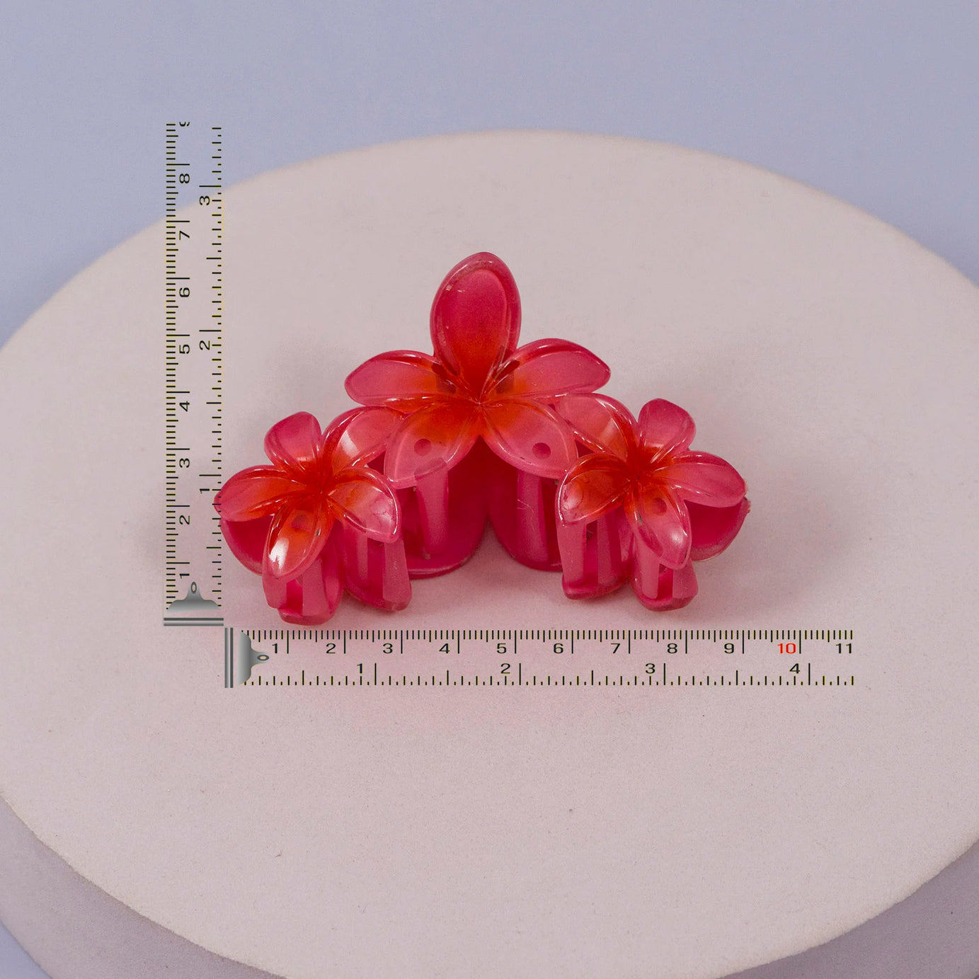 🌸 Hawaii Hair Claw Clips 🌈 | Glossy Flower Design Stylish Hair Accessories (Random Colour)