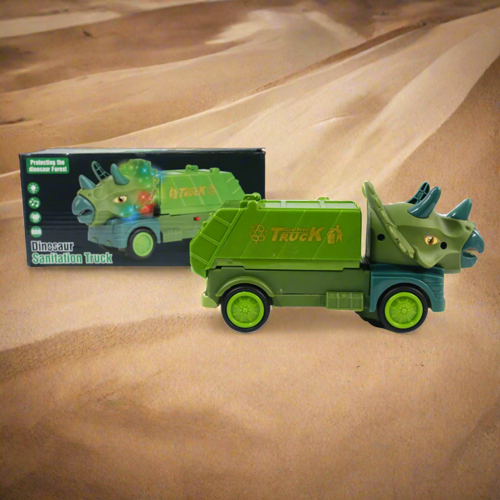 Kidsbestie-Dino Sanitation Truck with Light, Music 