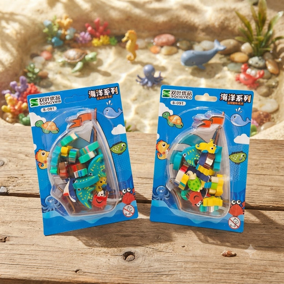 Songyea "Ocean Series" 3D Jigsaw Puzzle Erasers - (Model 8-091)