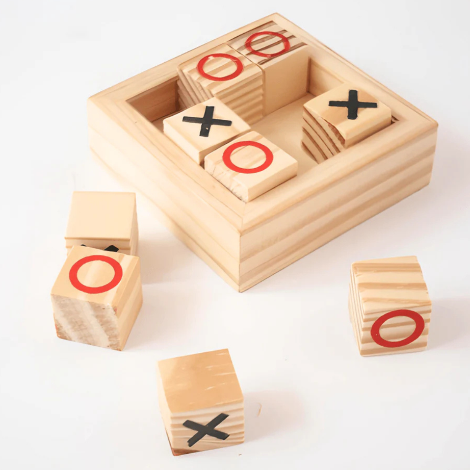 🧩❌⭕ Wooden Brain Booster Combo: Maze Labyrinth + XOX (Tic-Tac-Toe) Game