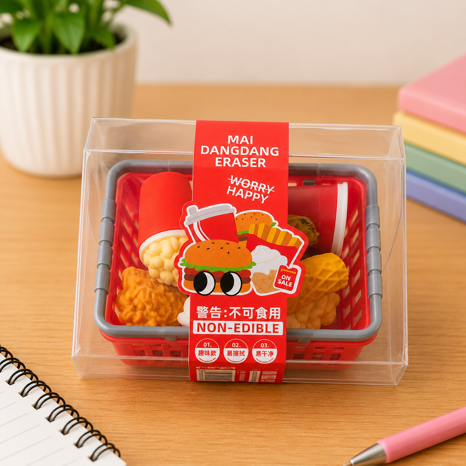 Mai Dangdang eraser fast food basket eraser set