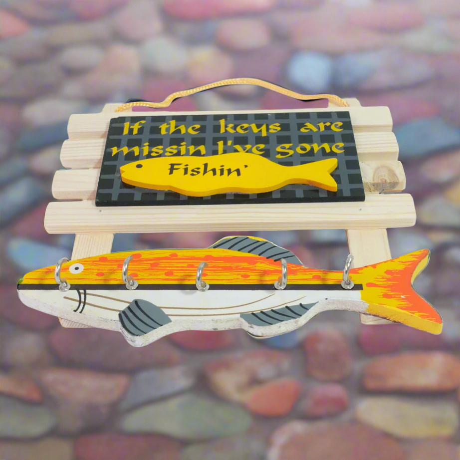 Kidsbestie-Fishing Key Holder for Living Room Wall Decor