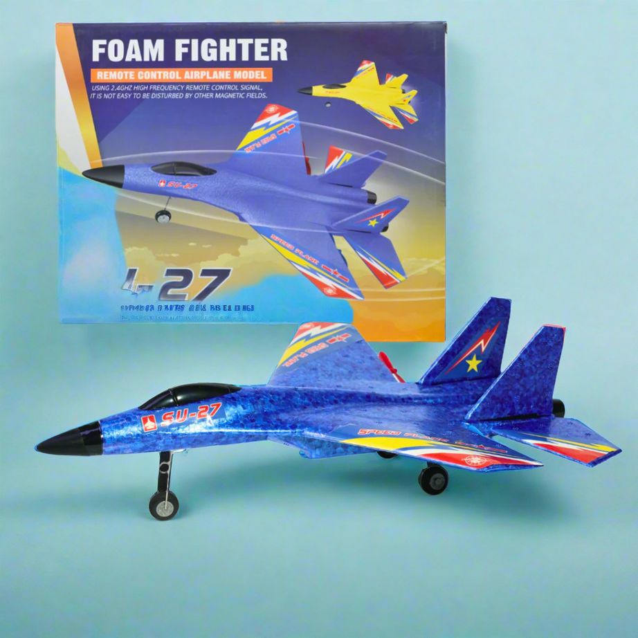 Kidsbestie- Foam Fighter SU-27 Remote Control Wireless Airplane Toy