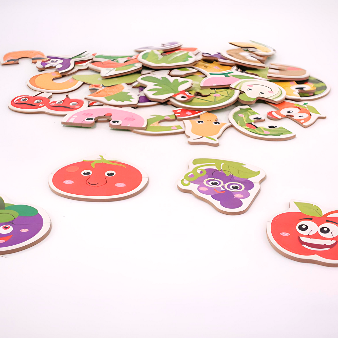 Kidsbestie-Fruits & Vegetables Jigsaw Puzzle for Children-48 Puzzle Pieces