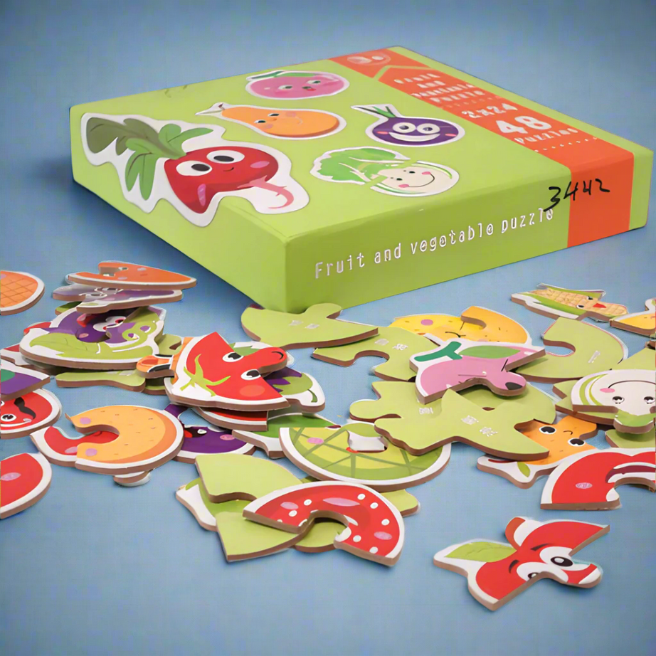 Kidsbestie-Fruits & Vegetables Jigsaw Puzzle for Kids 48 Puzzle Pieces BOX