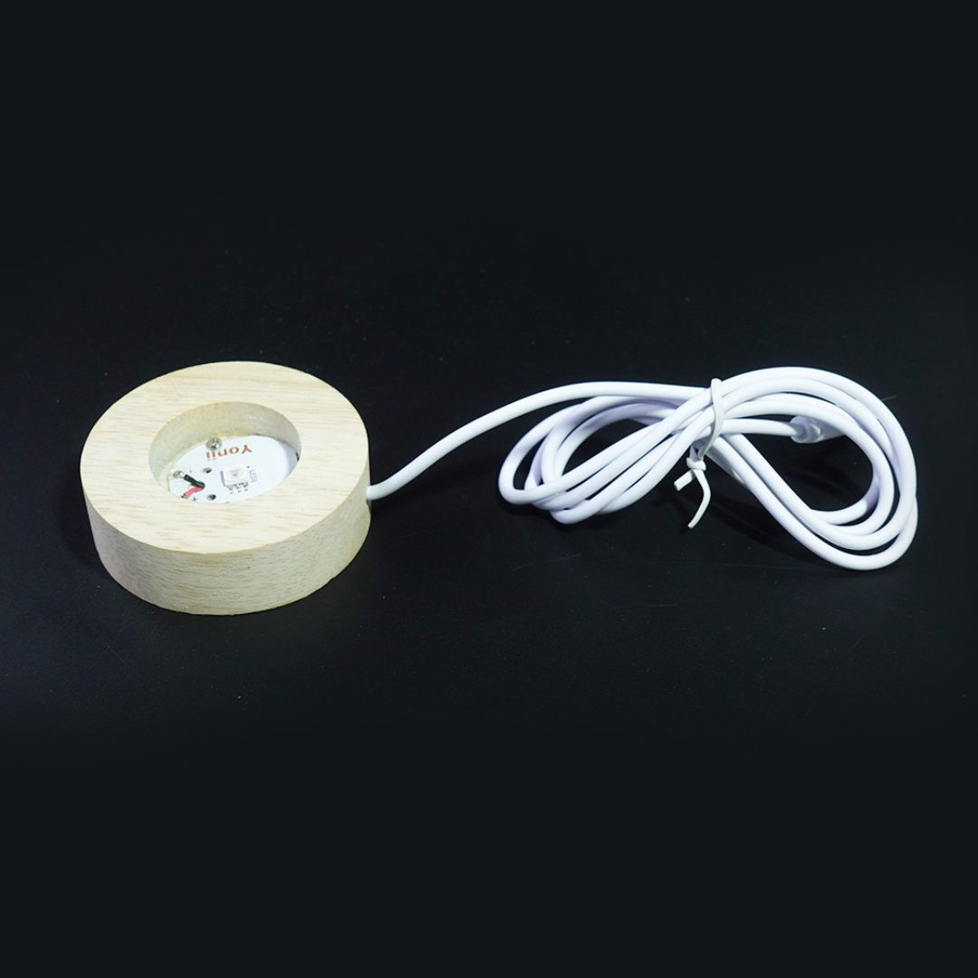 Kidsbestie-Galaxy 3D Crystal Ball Night Light with Wooden Base USB Table LED Wooden Crystal Ball for Home Office Decoration Birthday Gift 