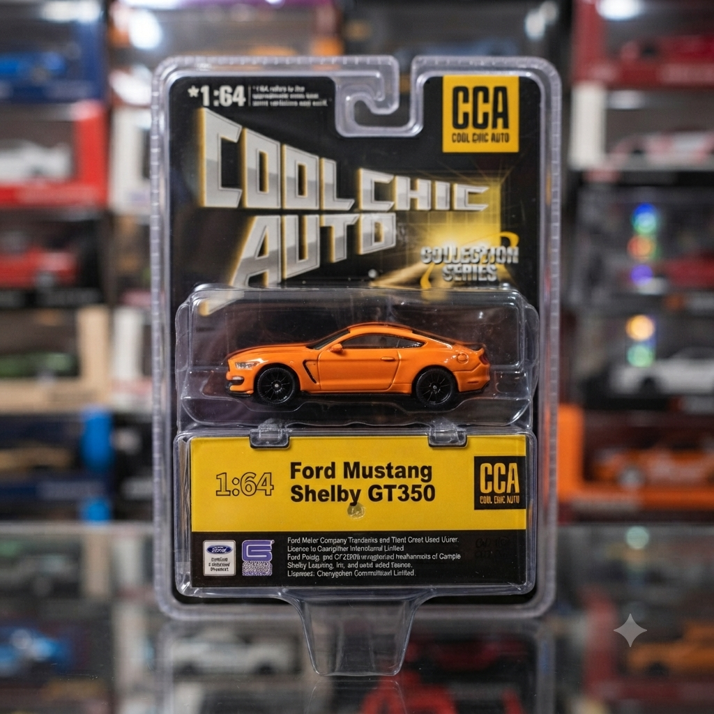 Cool Chic Auto (CCA) 1:64 Scale Ford Mustang Shelby GT350 Diecast Model Car in Blister Pack