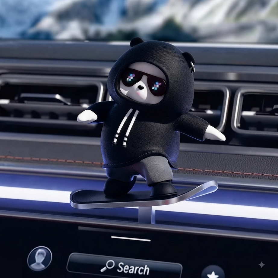 Zouivu X Bear Skateboard Dashboard Ornament