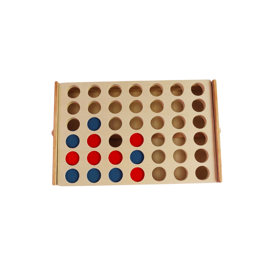Kidsbestie-Wooden Grab and Play CONNECT 4 for Kids