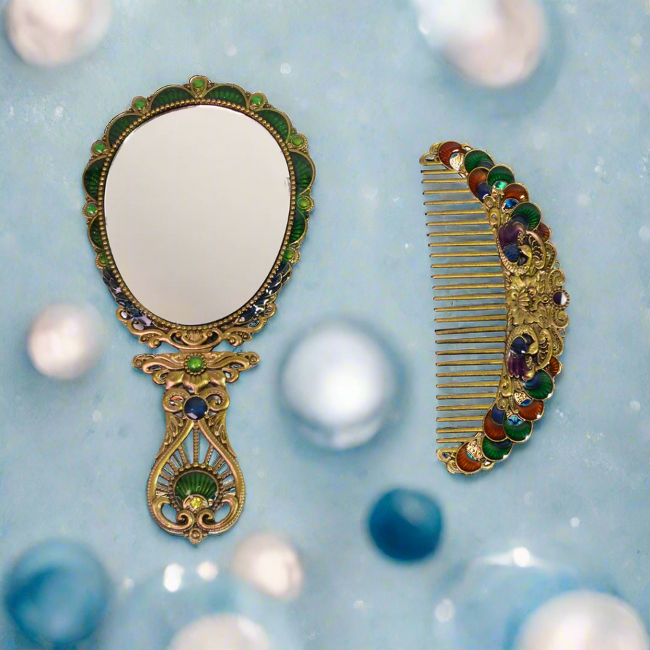 Kidsbestie- Hand Mirror and Comb Set for Stylish Haircare and Grooming
