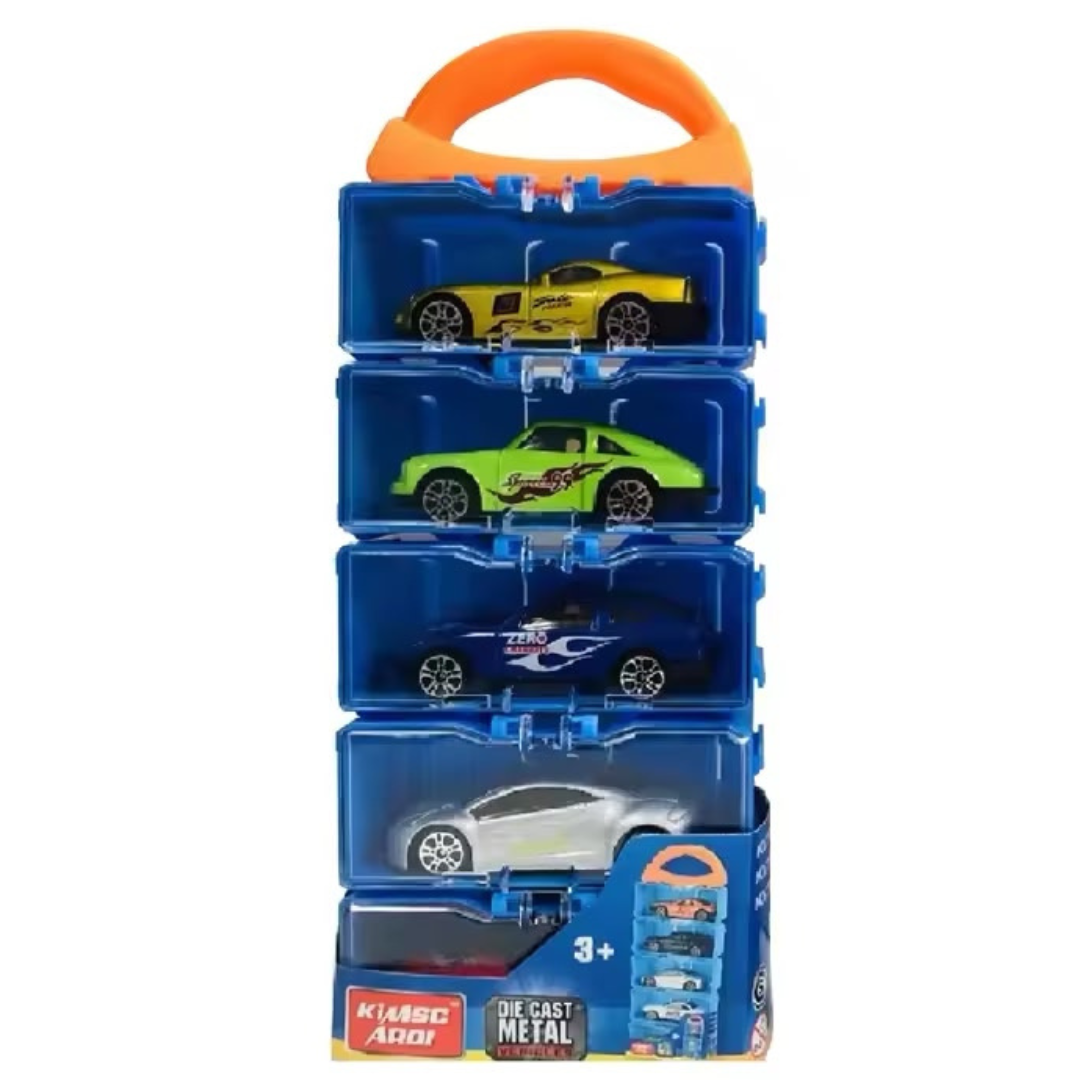 5 Colourful multi -style miniature die-cast racing cars