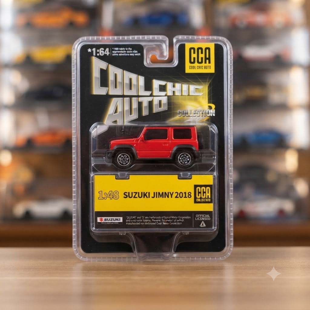 CCA Cool Chic Auto Collection Series: 1:48 Scale Suzuki Jimny 2018 Die-Cast Miniature Car (Red)