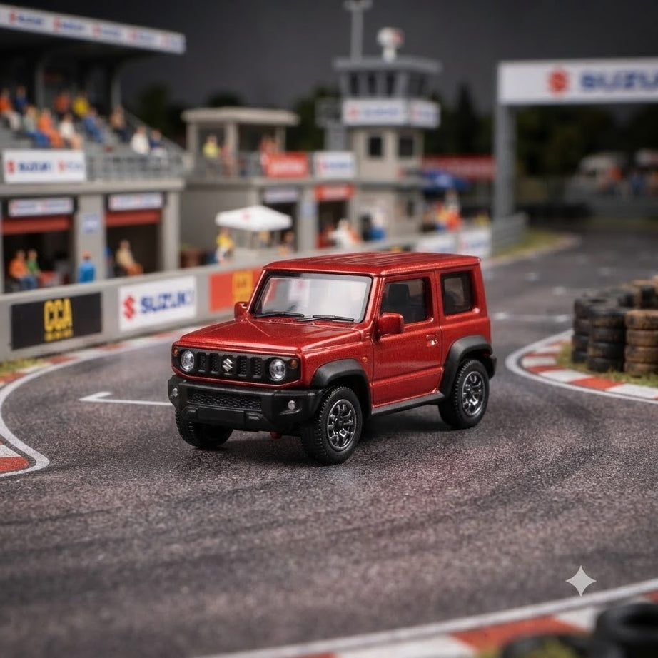 CCA Cool Chic Auto Collection Series: 1:48 Scale Suzuki Jimny 2018 Die-Cast Miniature Car (Red)