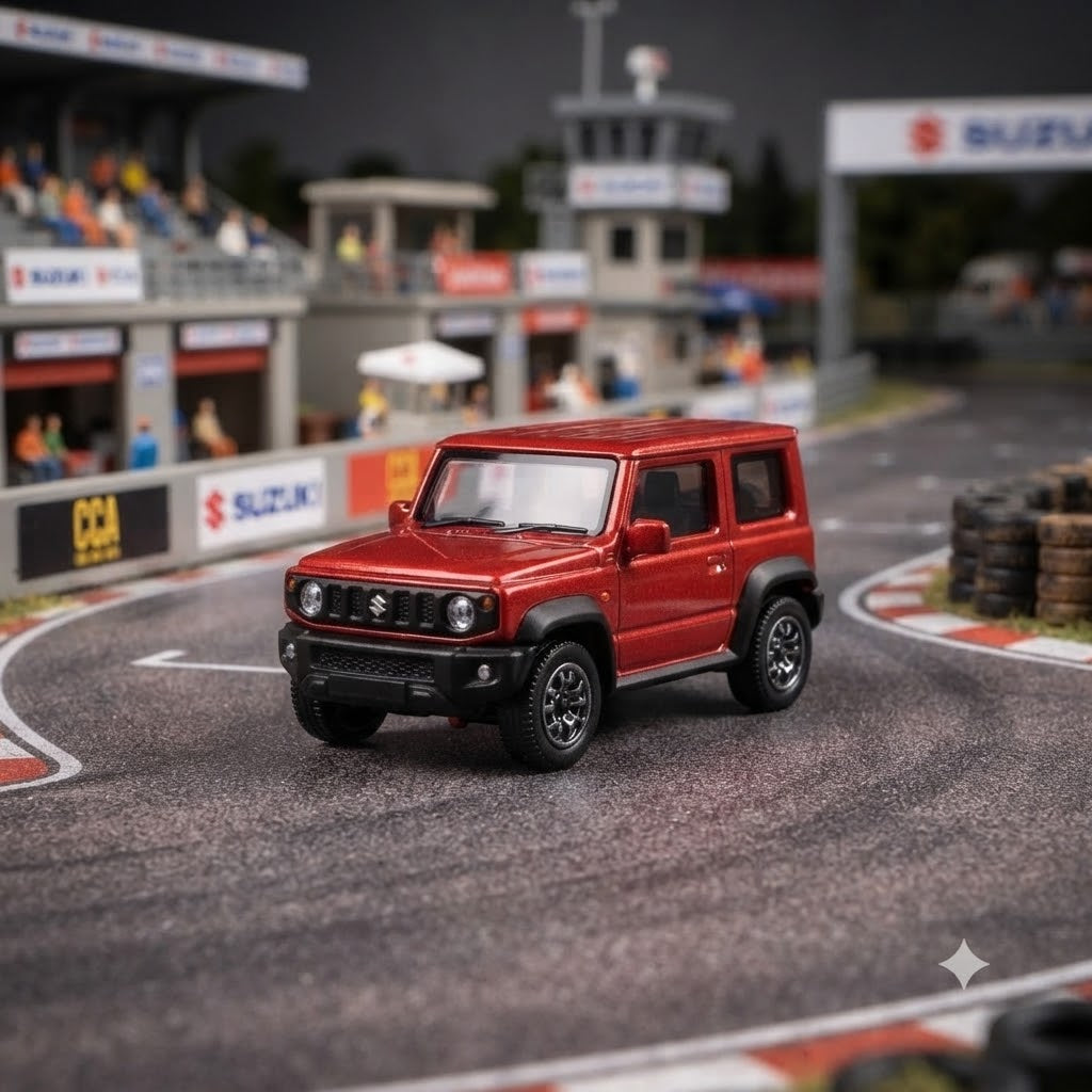 CCA Cool Chic Auto Collection Series: 1:48 Scale Suzuki Jimny 2018 Die-Cast Miniature Car (Red)