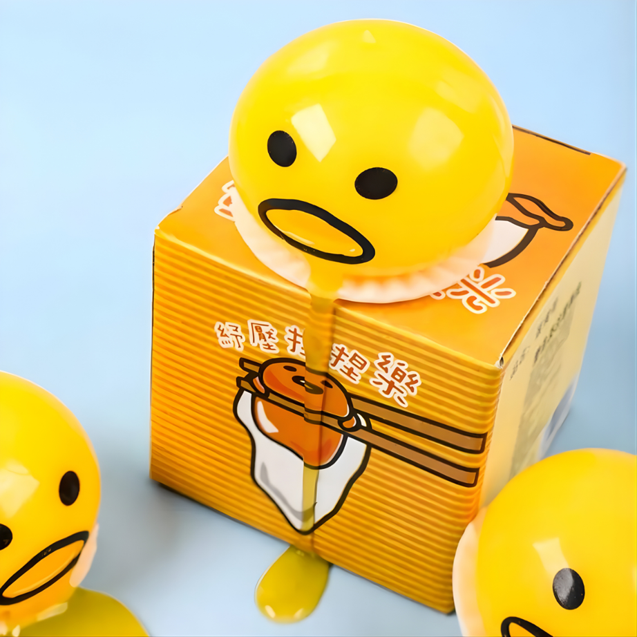 🥚 Squisy Puking Egg Yolk Stress Ball – Fun & Relaxing Toy 🤪
