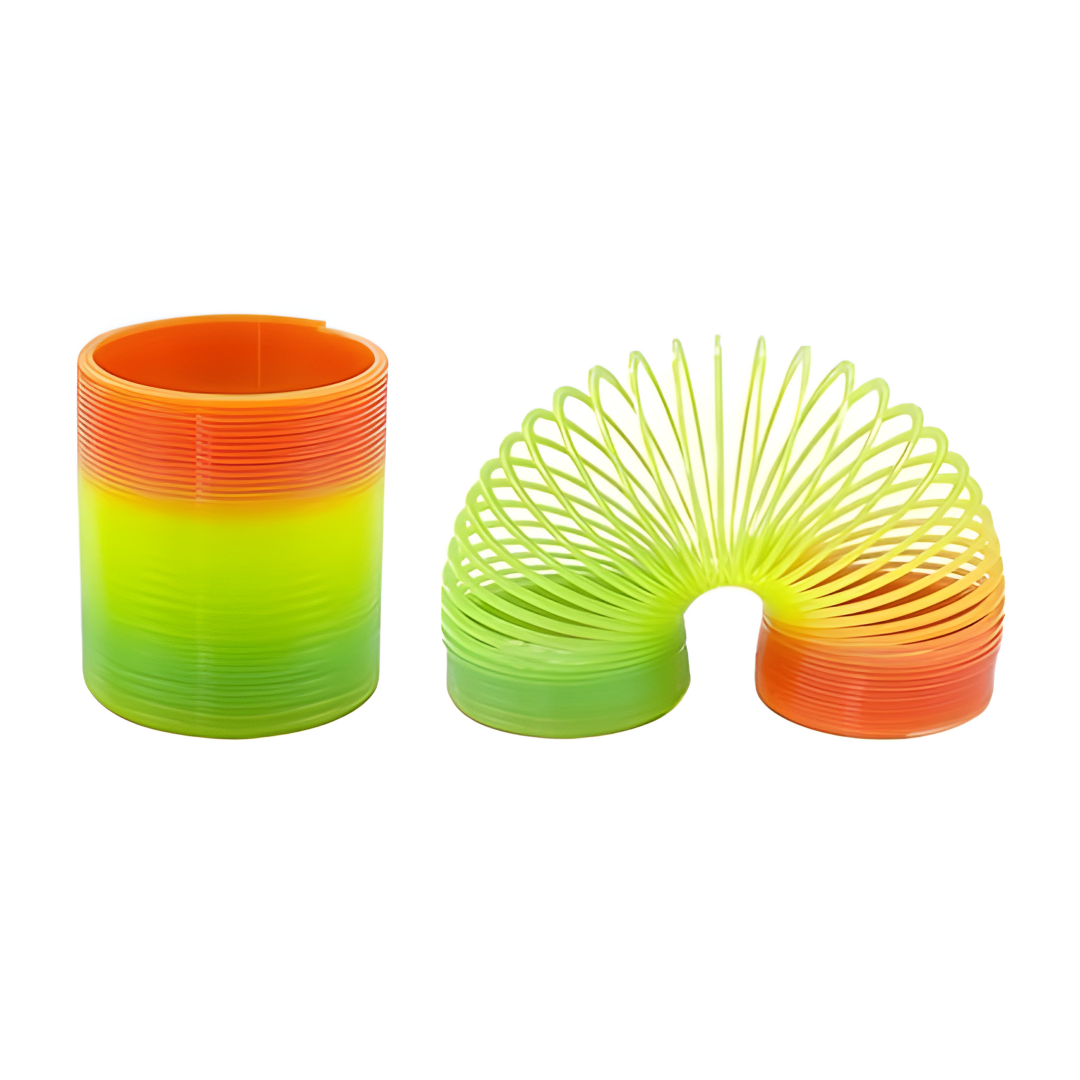 🌈 Magic Rainbow Spring Coil Toy – Colorful Stretchy Fun for Kids & Stress Relief 🎉 With Random Colors & Design