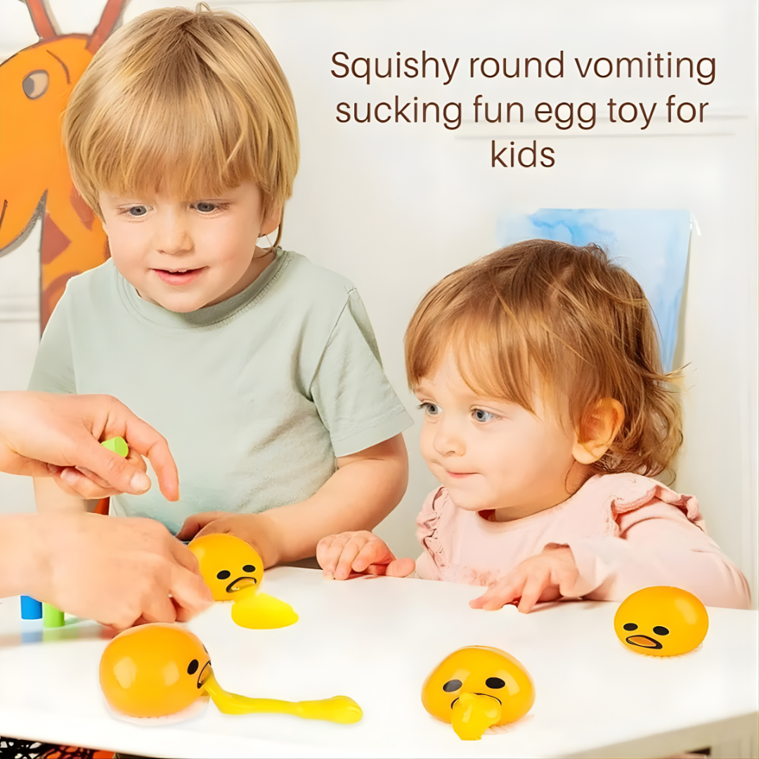 🥚 Squisy Puking Egg Yolk Stress Ball – Fun & Relaxing Toy 🤪