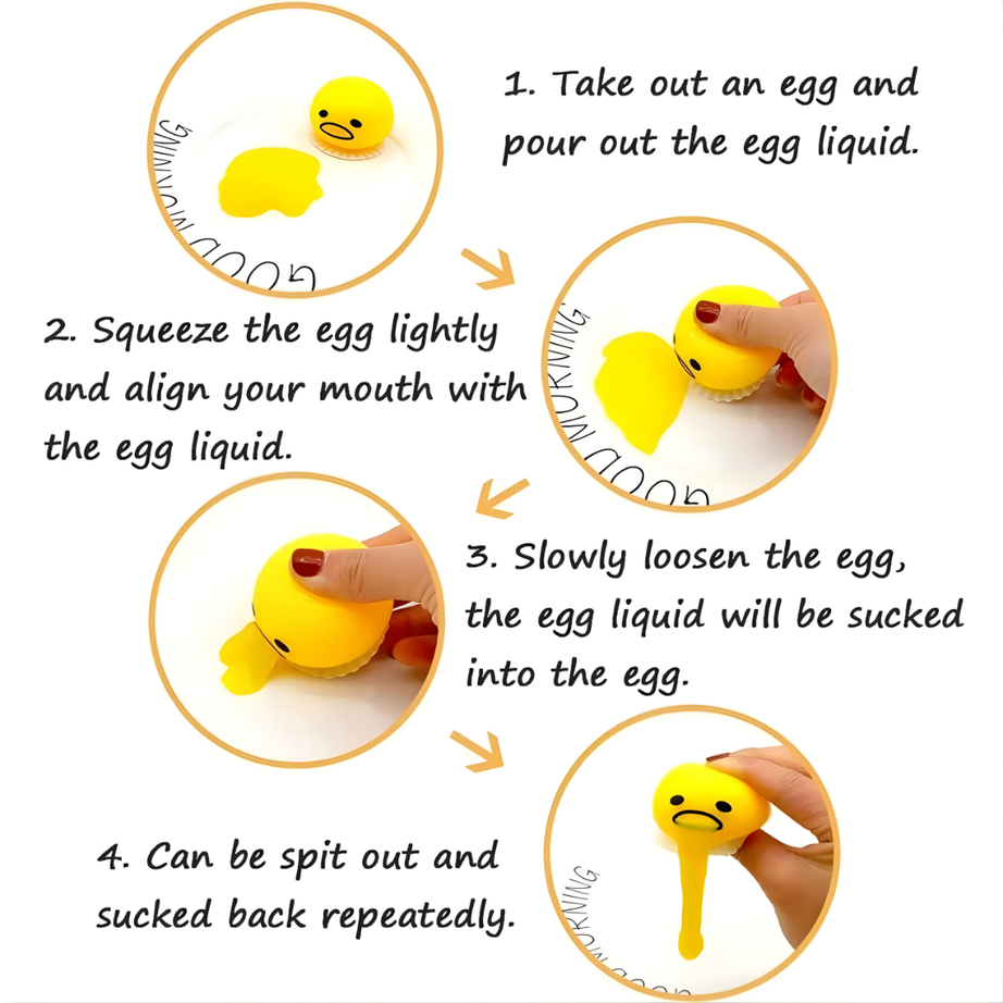 🥚 Squisy Puking Egg Yolk Stress Ball – Fun & Relaxing Toy 🤪