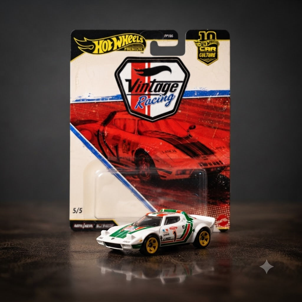 Hot Wheels Premium Car Culture: Lancia Stratos (Vintage Racing Edition #5/5)-Imported
